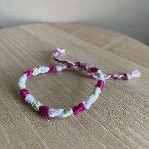 Kathryn Bracelet, anklet, trendy, comfortable, tie, embroidery thread, woven, gi